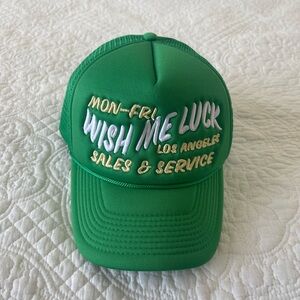 Wish Me Luck Trucker Hat
